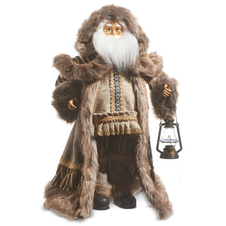 Woodsman w Lantern Santa