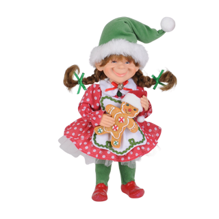 Karen Didion Red Polka Dot Candy Cane Elf