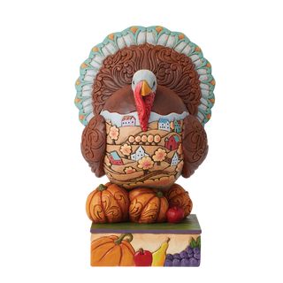 Jim Shore Traditional Turkey Scene Figurine