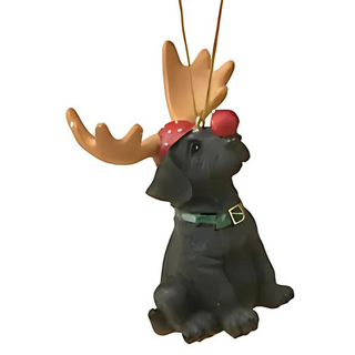 Bearfoots Santa's Helper Black Lab Ornament