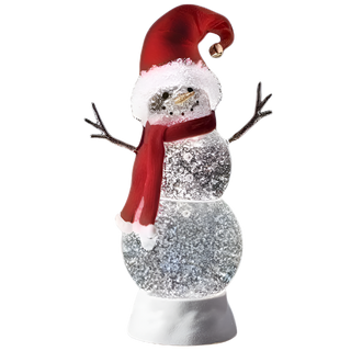 Swirl Snowman With Santa Hat