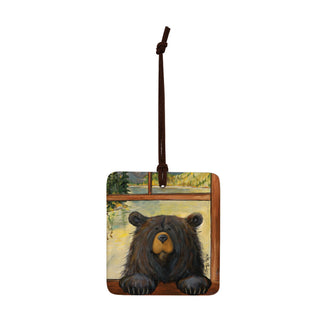 Peeker Bear Mag Ornament