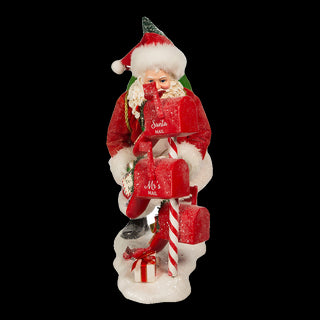 10.5 Inch Fabriche Santa With Mailbox