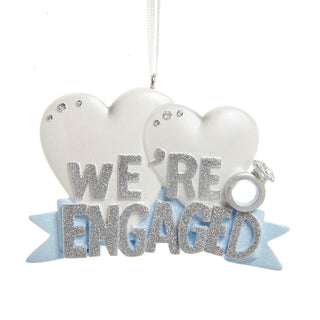 "We're Engaged" Hearts Ornament