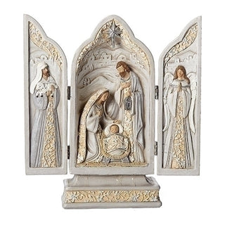 Ivory & Grey Triptych w/ HF