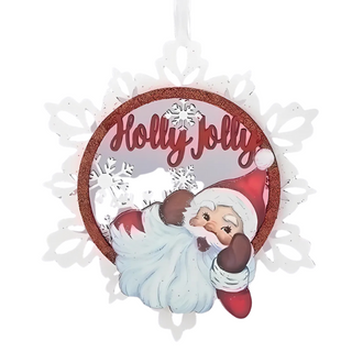 Holly Jolly Santa Snowflake