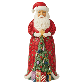 Jim Shore Santa with Christmas Tree Coat Figurine