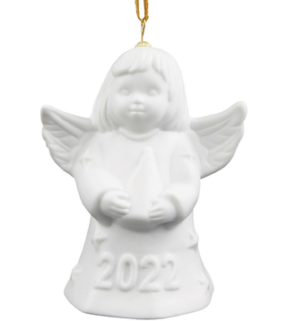 2022 White Goebel Angel Bell Orn