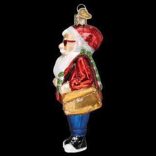 Hipster Santa Ornament