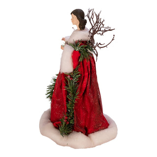 14 Inch Red Unlit Angel Tree Top