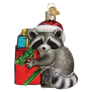 Christmas Bandit Raccoon Ornament