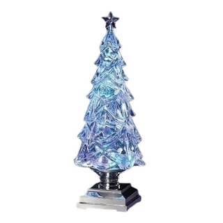 LED Swirl Tree w Silver Base