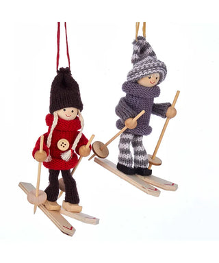Girl and Boy Skier Orn 2/A