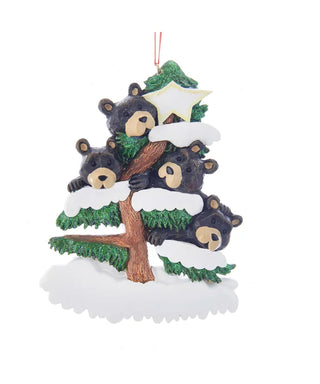 4 Bear Family on Tree