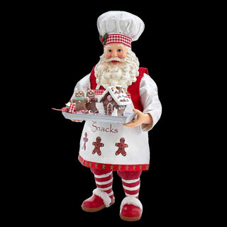 11" Fabriché™ Gingerbread Chef Santa