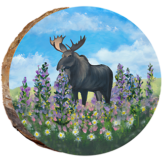 Summer Moose Scene Ornament