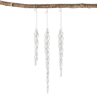 7" Bubble Edge Twist Icicle Orn