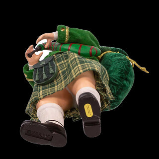 10.5" Fabriché™ Musical Irish Bagpiper Santa