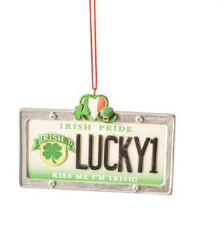 Irish License Plate Ornament - Lucky1