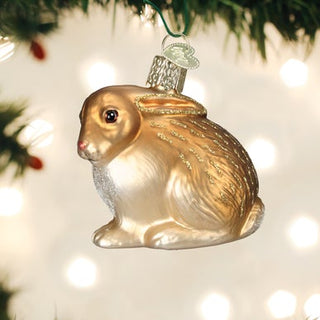 Tan Cottontail Bunny Ornament