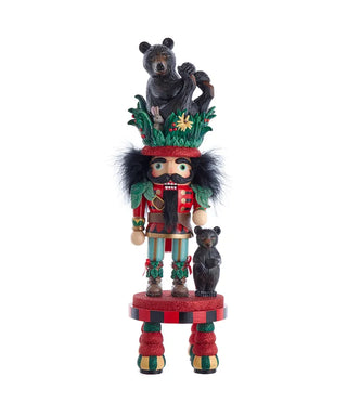Black Bear Hat Nutcracker