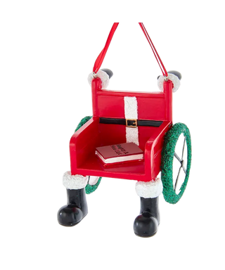 Santa Wheelchair Ornament