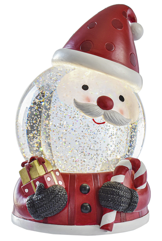 Bubble Santa Shimmer Globe