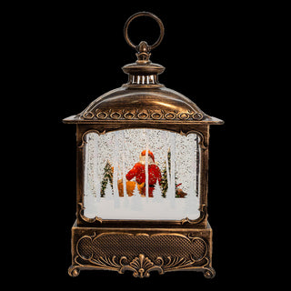 Santa With Animals Lantern Shimmer