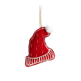 PATCHWORK ORNAMENT SANTA'S HAT