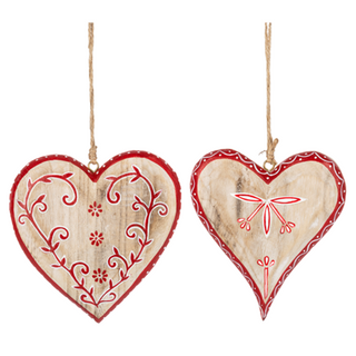 Scroll Heart Ornaments 2/A