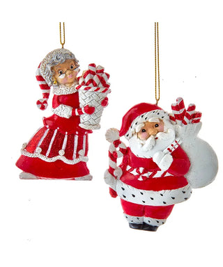 Peppermint Mr. & Mrs. Santa Claus Orn 2a