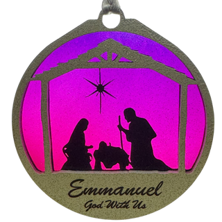 Emmanuel Purple Lightcatcher Ornament