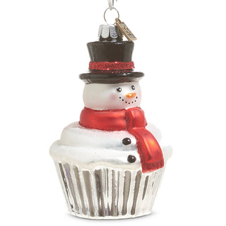 Melting Snowman Cupcake