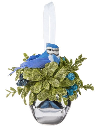 Blue Jay Sleigh Bell Ornament