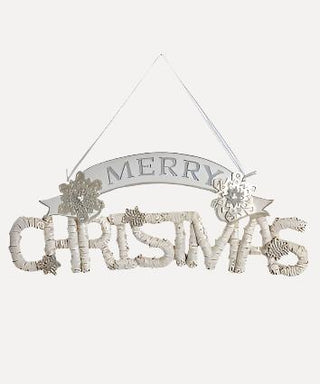 "Merry Christmas" Birch Bark Sign orn