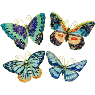 Cloisonne Butterfly Ornament Blue