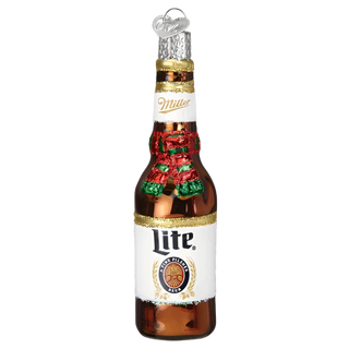 Holiday Miller Lite Bottle Ornament