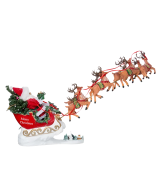 Fabriché™ Musical Santa With 8 Reindeer