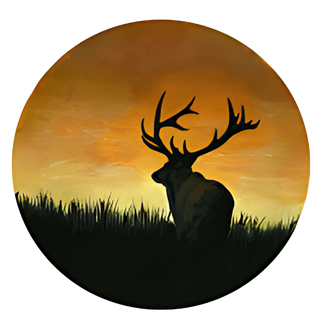 Elk Sunset Rear Silhouette Ornament