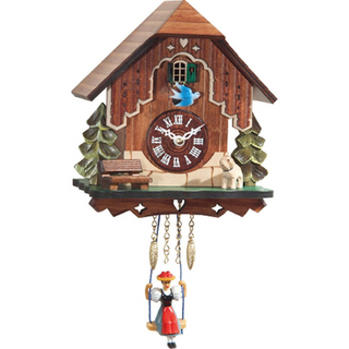 Bluebird Swing With Dog Cuckoo Clock