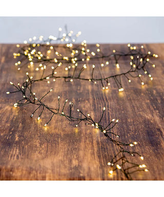 240-Light Twinkling Warm White LED Cluster Garland