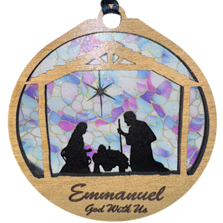 Emmanuel Blue Lightcatcher Ornament