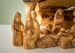 Modern Nativity with Solid Branch Stable S14