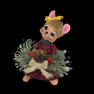 6" Plaid & Pine Girl Mouse