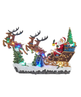 LED Musical Santa in Sleigh