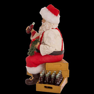 9" Coca-Cola® Fabriché™ Santa Sitting on Crates