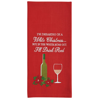 Dreaming of a White Christmas Dishtowel