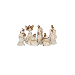 CREAM GOWN W/GOLD ROPE TRIM  set 6 NATIVITY