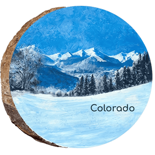 Wintry Mountain Valley Ornament