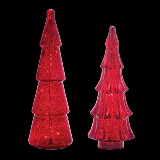 Red LED Glass Trees S2